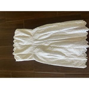 Shell segal Laundry‎ white strapless dress cruise white night eyelet 4